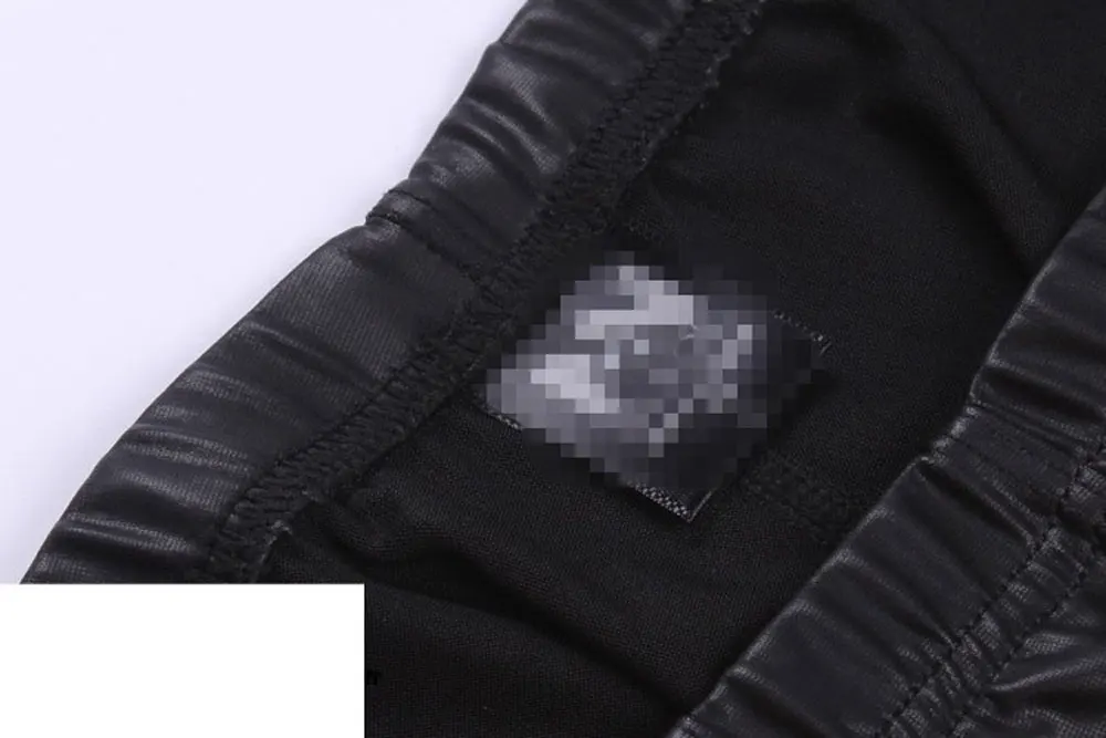 Description Picture 5 of itemSexy Club Wear Casual Trousers For Men Slim Fit Faux Leather Leggings Low Rise U Convex Pouch Shiny Men TightPants Long Pants