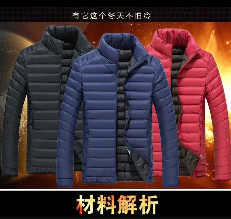 Sunny Scholar Autumn& Winter MEN'S Cotton Clothes Lightweight, Warm Business Hooded Coat Short Slim Fit