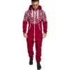 Mens Onesie Jumpsuit Hooded Zip Up All in One Playsuit Pyjamas with Pockets One-Piece Garment Sleepsuit Christmas Hoody ► Photo 1/6