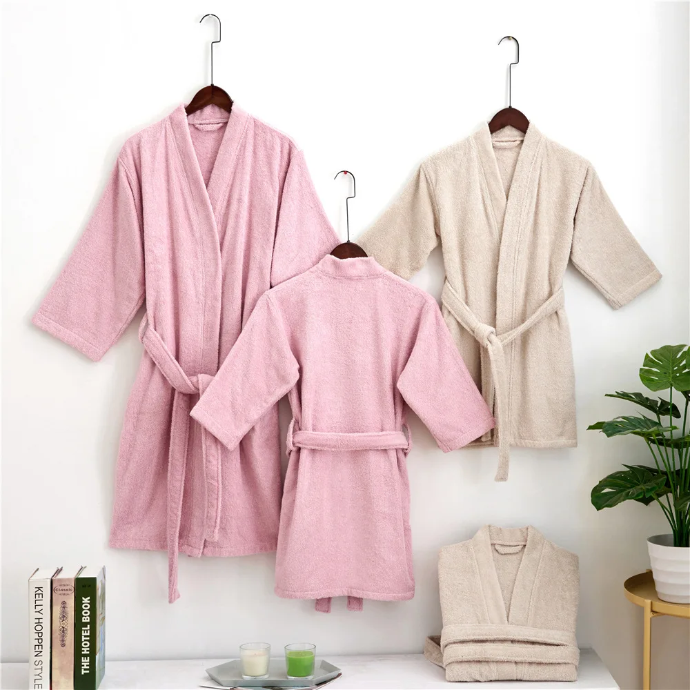 Wrap Bath Towel Soft Bathrobe Washcloth for Home Hotel 100%cotton Camel Pink Color Adult Kids Wearable Shower Towels Textile M L