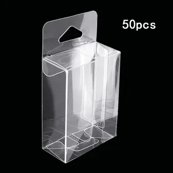 

50 Pcs PVC Clear 1: 64 Model Car Exhibition Box Dustproof Hook Display Holder 72XC