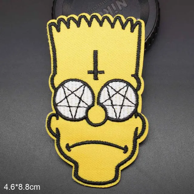 Disney The Simpsons Iron On Embroidered Clothes Patches For Girl Woman Clothing Stickers Garment Wholesale 5