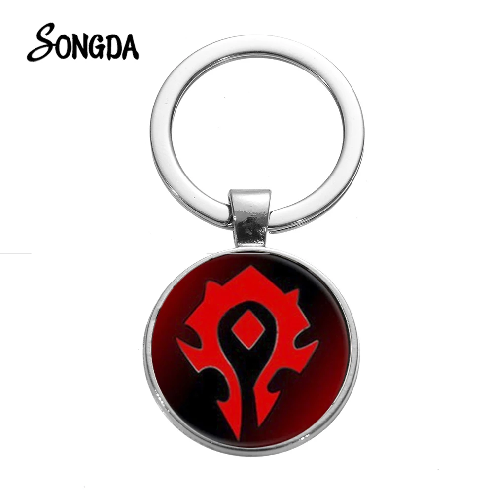 SONGDA новейший World of Warcraft брелок с рисунком из игры 4 стиля винтажный WOW Орда Alliance значки стеклянный сплав брелок для геймеров друзей