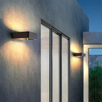 

7w Warm Cold LED Wall Light Waterproof IP66 Porch Light Modern LED Wall Lamp Radar Motion Sensor Courtyard Garden Outdoor Light