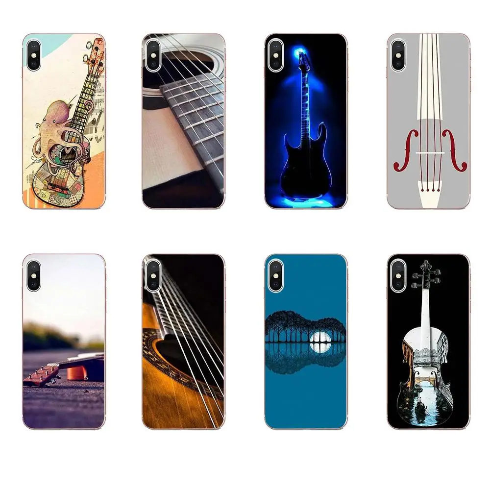 TPU Phone Bass Guitar Strings Music Guitares For Huawei Honor Mate 7 7A 8 9 10 20 V8 V9 V10 V30 P40 G Lite Play Mini Pro P Smart | Мобильные