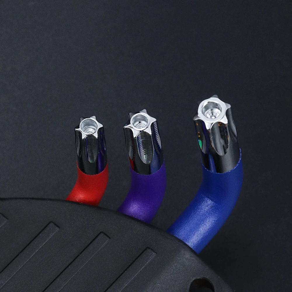 Hex Key Set 9PCS Metric Allen Key Set 1.5-10MM Anti-Slip Long Ball End Hex Wrench Set Spanner for Vehicle Bicycle Repairs 4