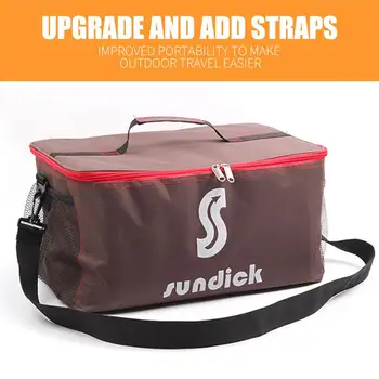 

Oxford Cloth Brown Picnic Bag Fishing Bag Durable Practical Field Survival Military Accessorie Hunting Tableware Camping Bag