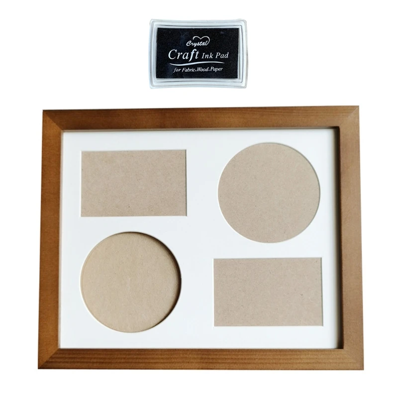 New Newborn Handprint Footprint Picture Frame Baby Birthday Keepsake Photo Ornaments