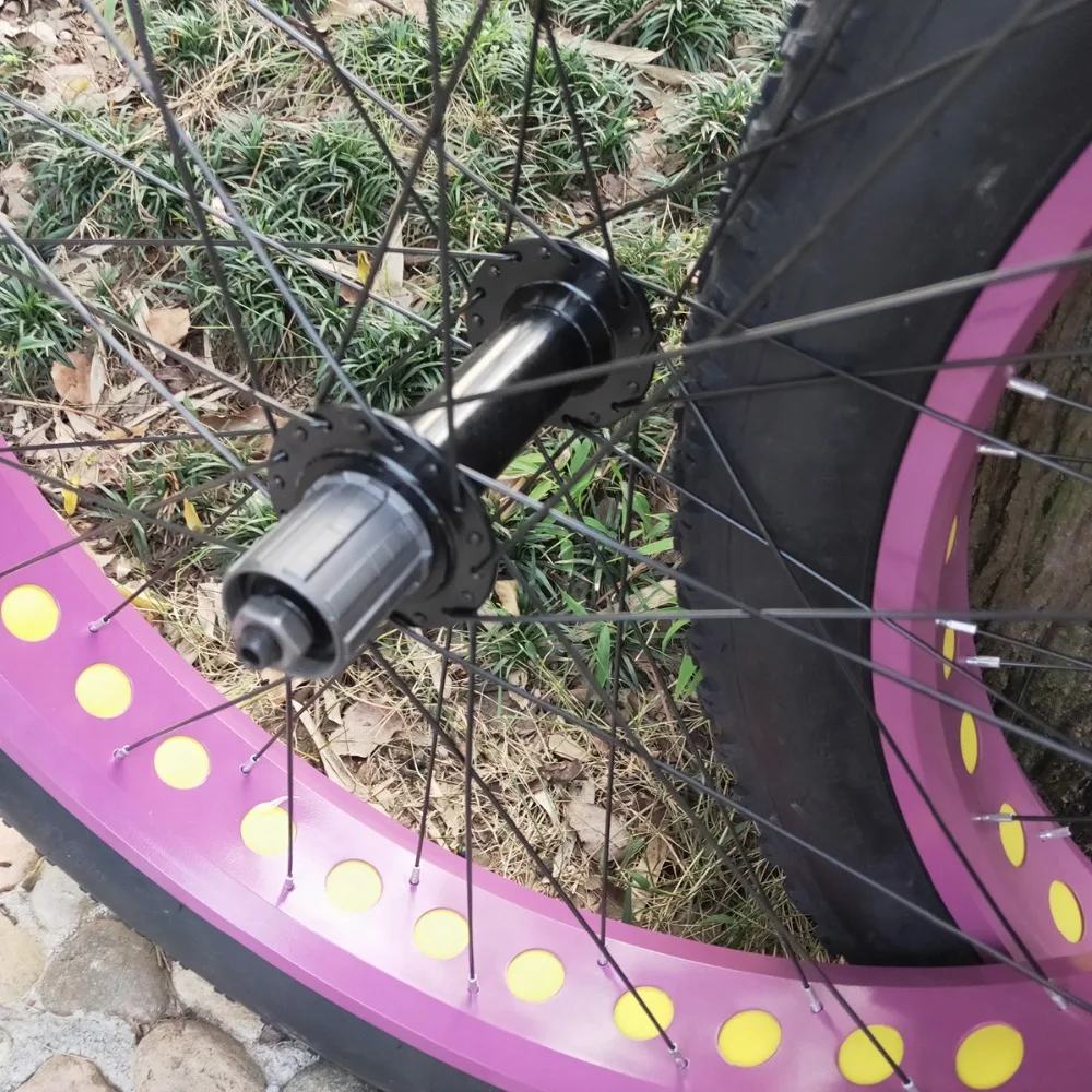 2 подшипника ступицы Kalosse 11 скоростей кассета 26*4,0 шины 80 мм ширина обода 36H Fat bike колеса 135/190 мм