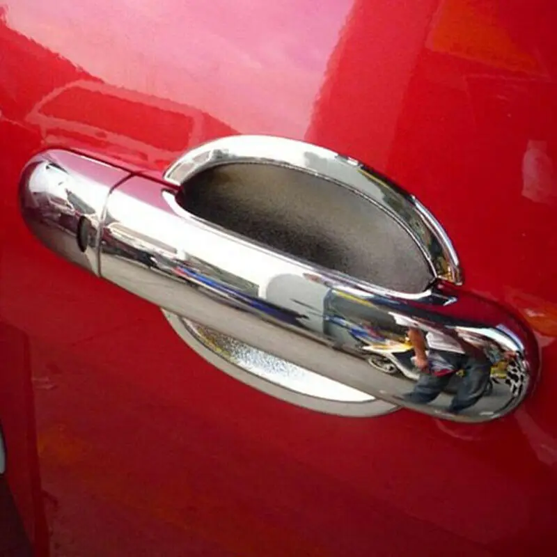 ABS Хромированная боковая дверная ручка Накладка для седан Nissan Versa Tiida 2007-2011