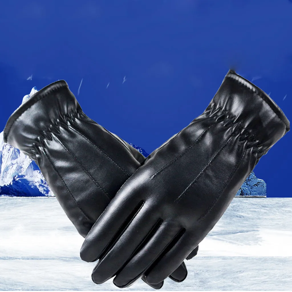 cold weather leather gloves