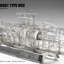 Полностью Металлическая Сборная модель 1/350 Германия u-образная подводная лодка Скелет вся структура u-лодка VIIC ультра-точность