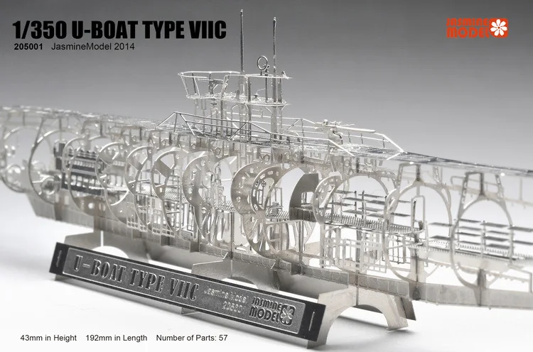 

All-Metal DIY Assembled Model 1/350 Germany U-Shaped Submarine Skeleton the Whole Structure of U-Boat VIIC Ultra-Precision
