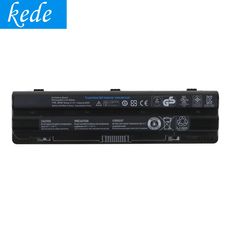 Kede ноутбук батарея JWPHF для Dell XPS 14 15 17 L401x L501x L502x L701x L702x L721x серии R795X J70W7 WHXY3 11,1 V 56Wh