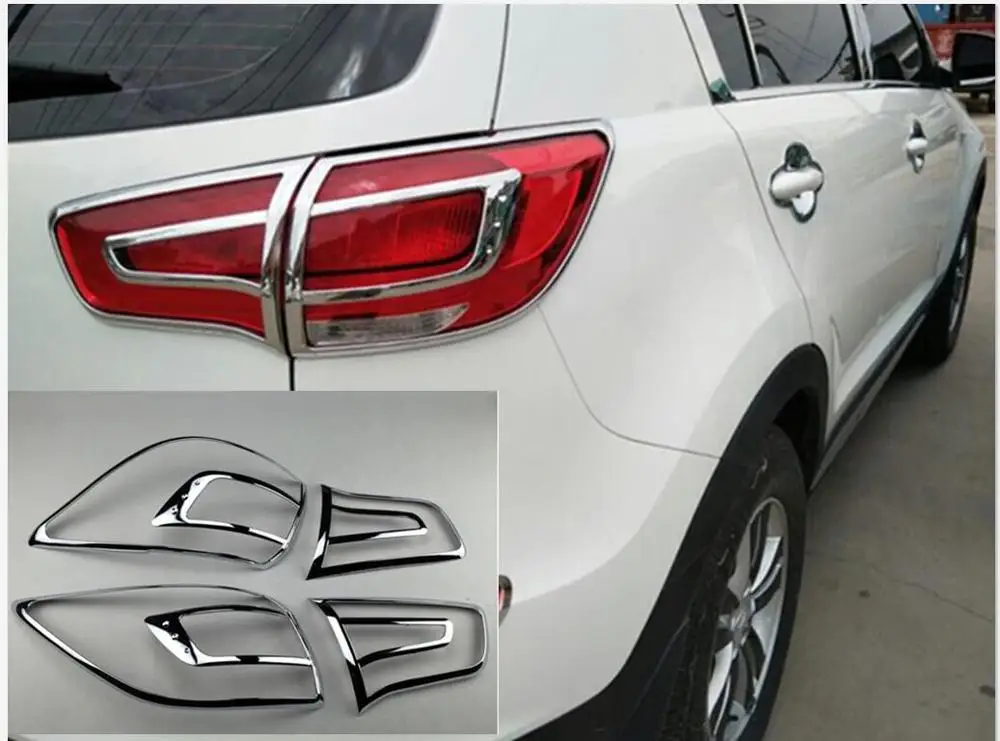 

ABS Chrome Tail Light Surrounds Covers Trim Set Taillight decoration frame For Kia Sportage R 2010-2017 hxh
