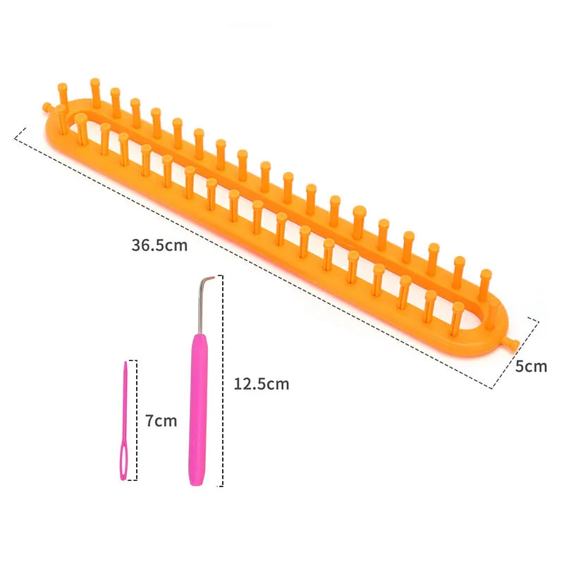  DIY Weaving Tool Sewing Craft Knitting Kit Weaving Loom Plastic  Pompom Sock Hat Scarf Scarves Maker Sewing Accessories(red) : Everything  Else