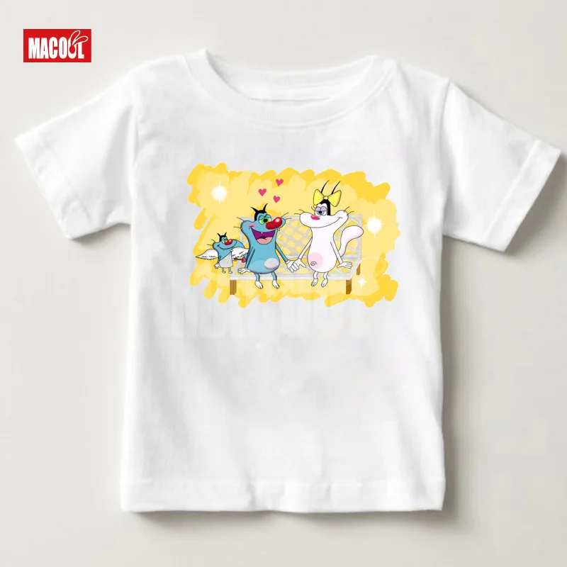 

2020 Summer Kids Boys Short Sleeve T Shirts Cotton Oggy and The Cockroaches T Shirt Baby Boy Tops Tee Shirt children Clothing