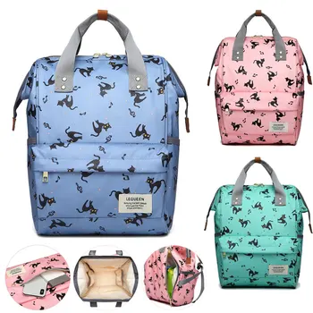 

LEQUEEN Diaper Bag Mini Cat Baby Bags Waterproof Nappy Bag Travel Backpack Maternity Bag Stroller Backpack Mummy Nursing Wet Bag