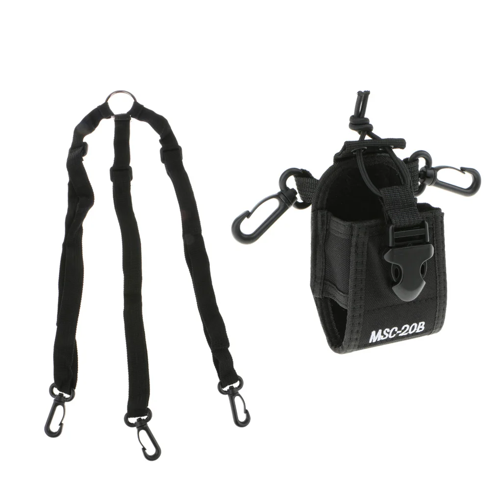 3 in 1 Multifunction Radio Holder Holster Case Pouch Bag For Yaesu Motorola