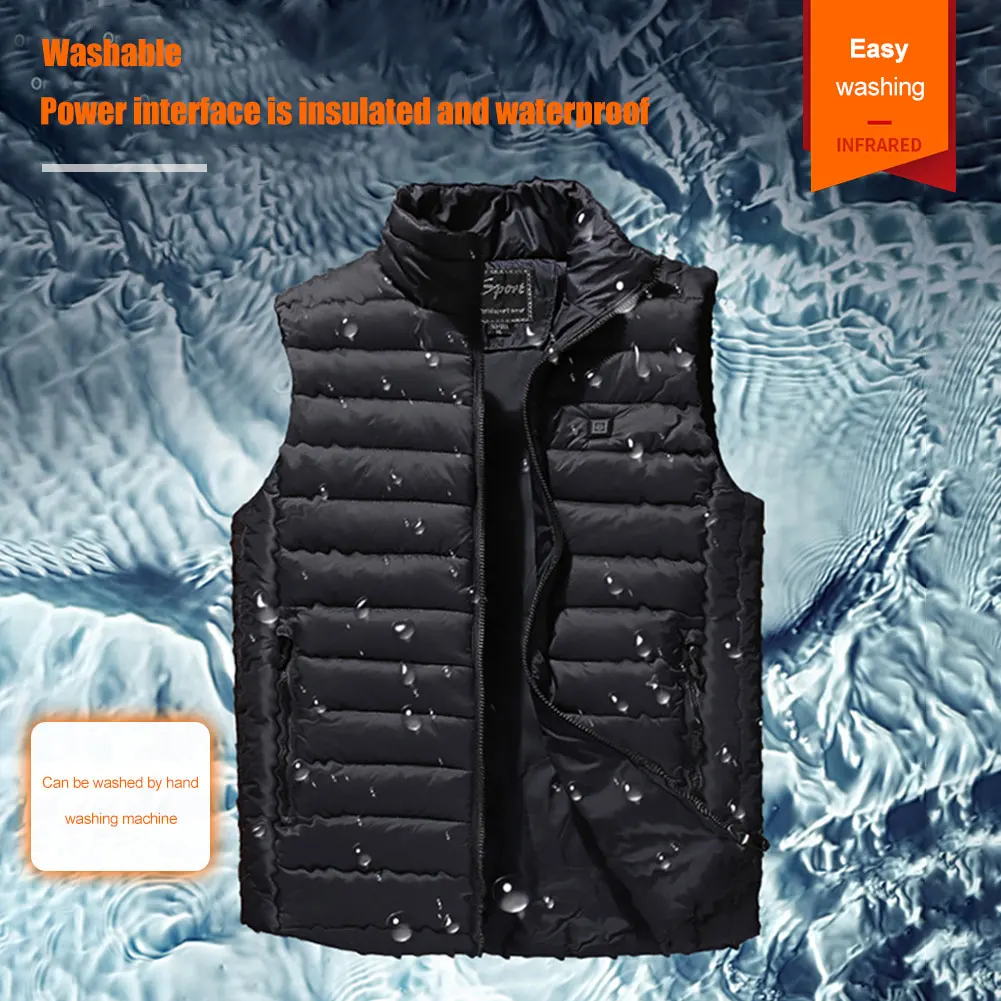

Men Women Heated Vest Jackets Outdoor Intelligent Thermostatic Heating Vest USB Charging Heating Thermal Clothes Hiking Camping