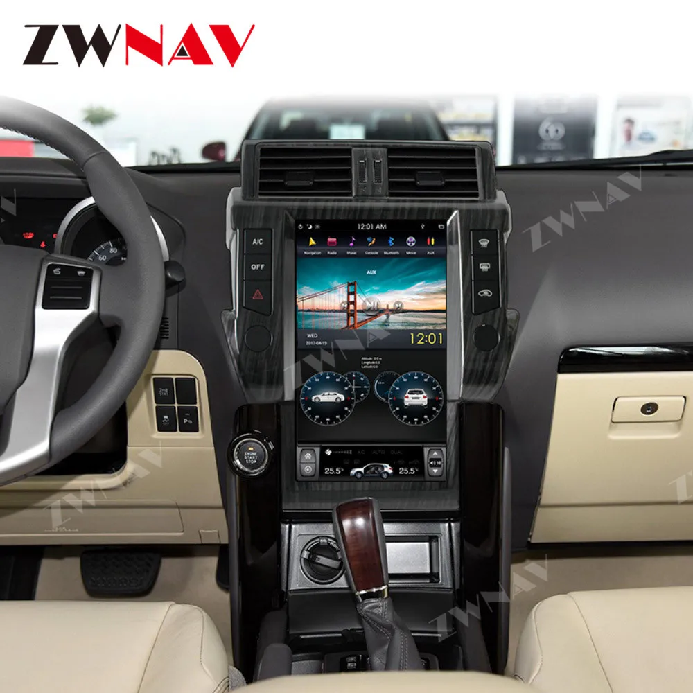 13 6 дюймов tesla стиль Android 9 0 Автомобильный мультимедийный плеер для Toyota Land Cruiser Prado