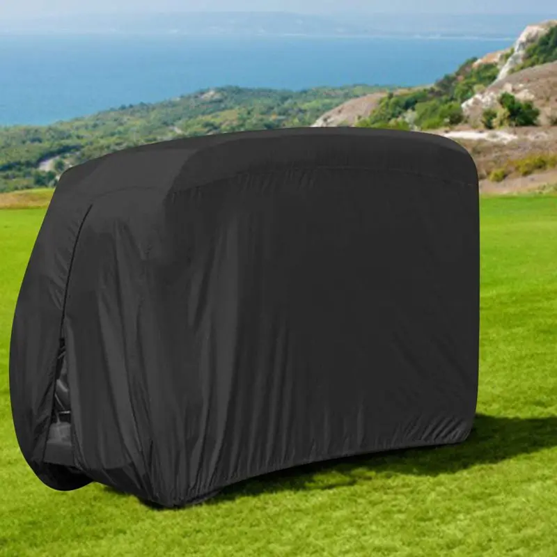 Водонепроницаемый пылезащитный тент для машинки для гольфа для 4 легковых EZ GO Club Car Yamaha Golf Carts черный