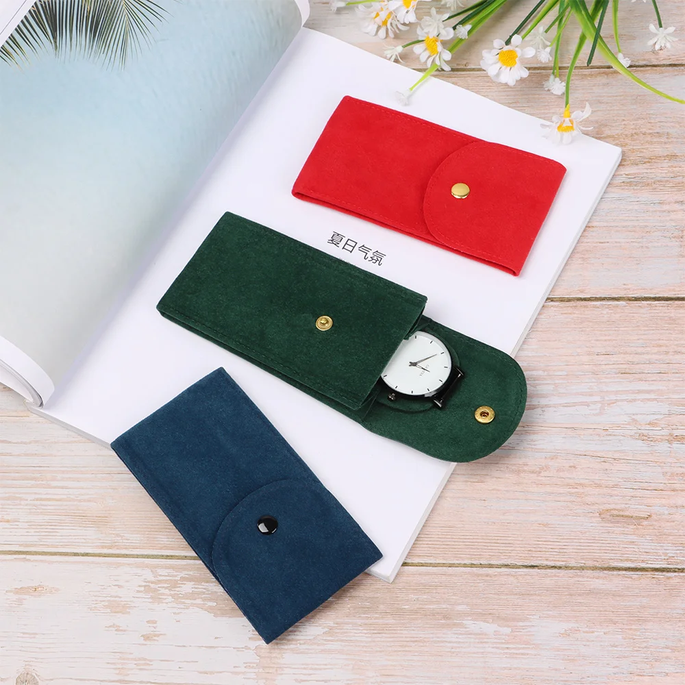 Flannelette Watch Storage Bag watch storage box watch storage bag watch storage pouch watch protector 1 Pcs 13*7cm Portable Watch Pockets Protection Boxes Case Collection Dust Protect