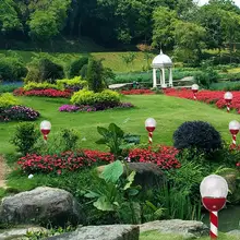 Солнечный свет, Рождественская лампа для газона, водонепроницаемая стеклянная лампа для наружного двора, праздничное украшение