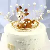 Deer Figurines Toys Decor Home Car Decor Resin Ornament Cake Topper Party Desktop Decoration for Birthday Wedding Anniversary ► Photo 2/6
