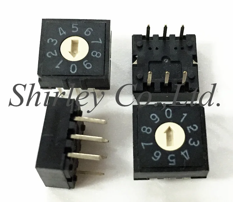 100% Новый оригинальный тайваньский DIP Круглый RH3AF 10R V B поворотный переключатель 10