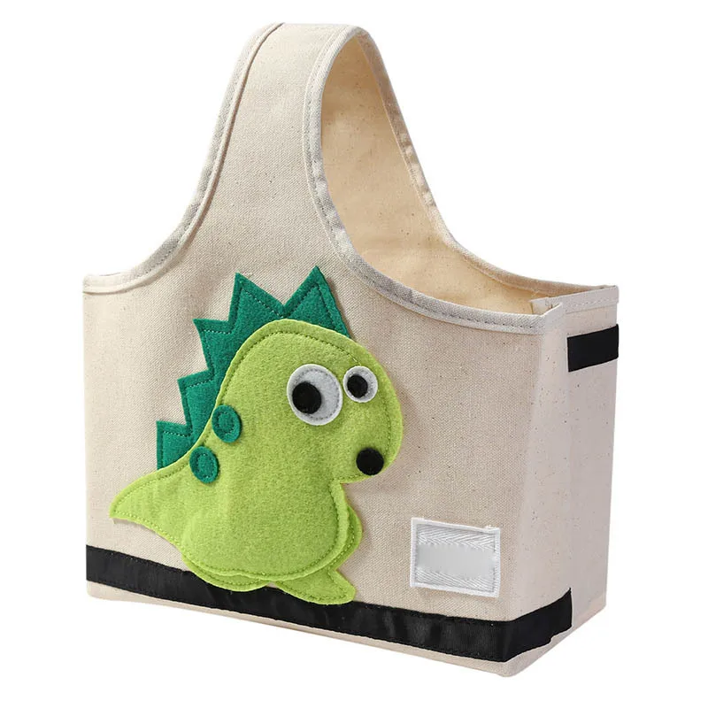 Cute Cartoon Storage Basket Folding Travel Bag Baby Shower Diapers Caddy Storage Box For Toys Organizer Basket For Nursery