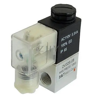 2V025-08 AC 110V 5.5VA 2 позиции 2 способ пневматический Соленоидный клапан 1/" PT