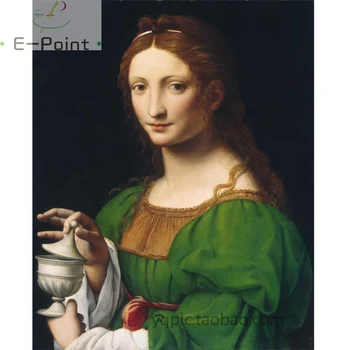 

Da Vinci " Mary Magdalene " Oil Painting Print on Cotton Canvas Painting Abstract Christmas Decorations for Home YG1772