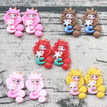

10 Pcs/lot lovely Cartoon DIY Patch Unicorn Mermaid Figurine Crafts Phone Case Storage Box Accessories Kids Craft Toy gift