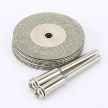 

10pc 30mm Diamond Cutting Discs Mini Saw Blade +2pcs Arbor Shaft For Rotary Tool For Cutting: Gem Stones