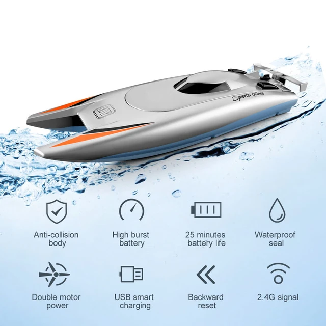 30 KM H RC Boat 2 4 Ghz High Speed Racing Speedboat Remote Control Ship Water