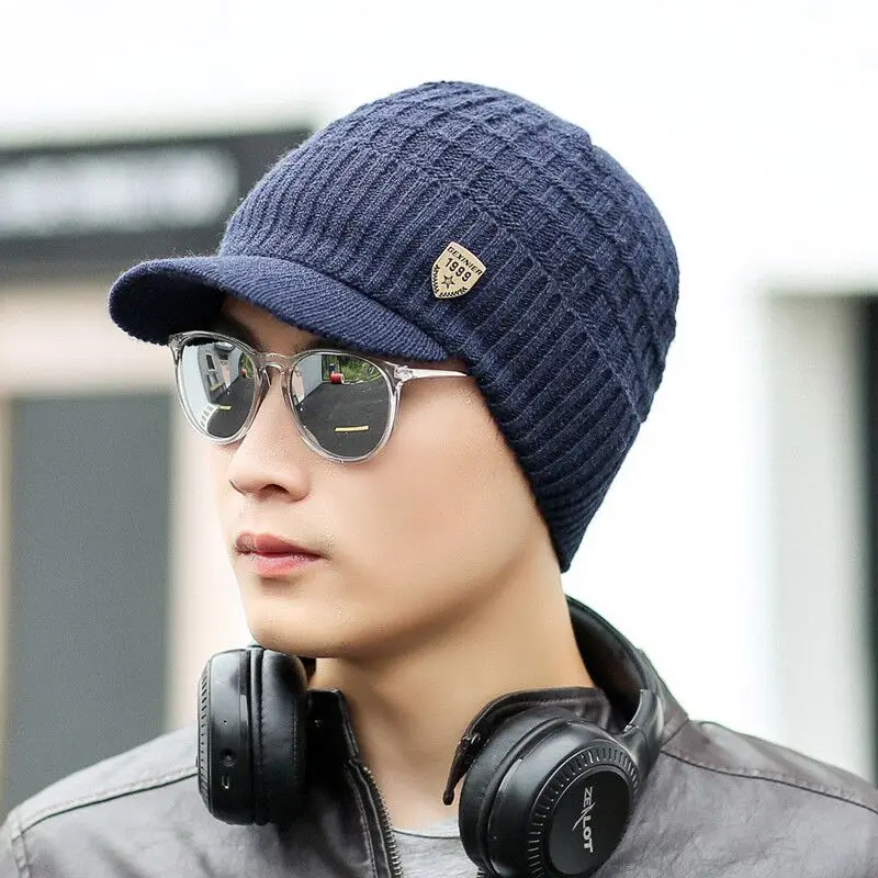 MAERSHEI шапка мужская модная теплая мешковатая переплетенная вязаная крючком зимняя шапка шерстяная вязаная Лыжная Шапка Шапки Высококачественная твердая шляпа мужская