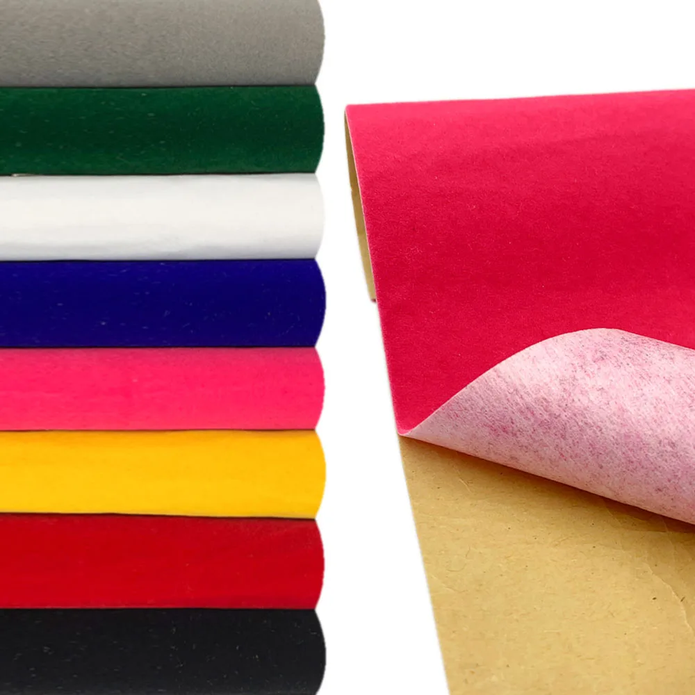Soft Surface Self-Adhesive Velvet Fabric Sheets for DIY Art & Crafts, Jewelry Boxes, and Drawer Liners