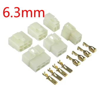 

20 sets 6.3mm 1P 2P 3P 4P 6P 8P 9P pin/way Crimp Terminal Connector Kits Male Female socket plug for Motorcycle Car