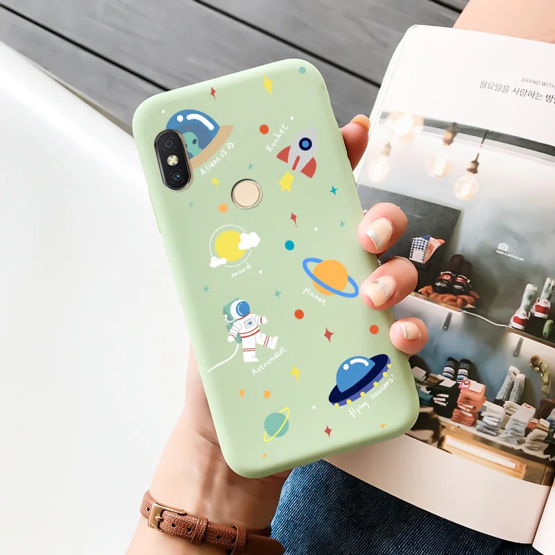 TPU Shell Black Soft For XIAOMI Redmi S2 Case Silicone Matte Fundas For Redmi S2 Case Personality Cute Cartoon Phone Case Cover leather phone wallet Cases & Covers