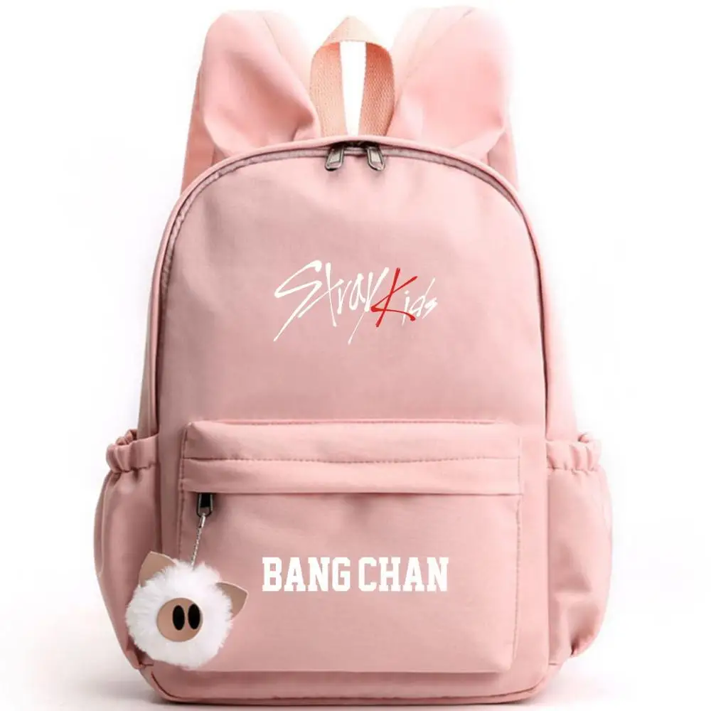 Stray Kids Changbin дизайнерский Рюкзак Школьные сумки черный розовый синий Mochila дорожные сумки ноутбук брелок для рюкзака с ушками - Цвет: Style 28