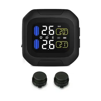 

TH/WI/WF M3 Waterproof Motorcycle Real Time Tire Pressure Monitoring System TPMS Wireless LCD Display Internal or External Senso
