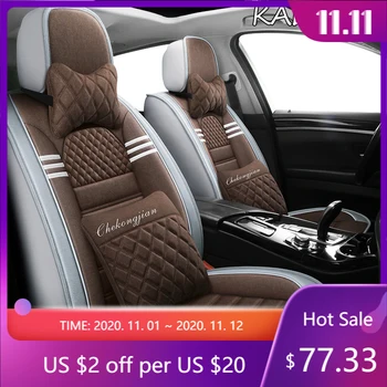 

KADULEE FLAX car seat cover set for ford focus 2 3 mk1 mk2 mk3 mk4 fusion toyota avensis t25 camry 40 seat cover cars