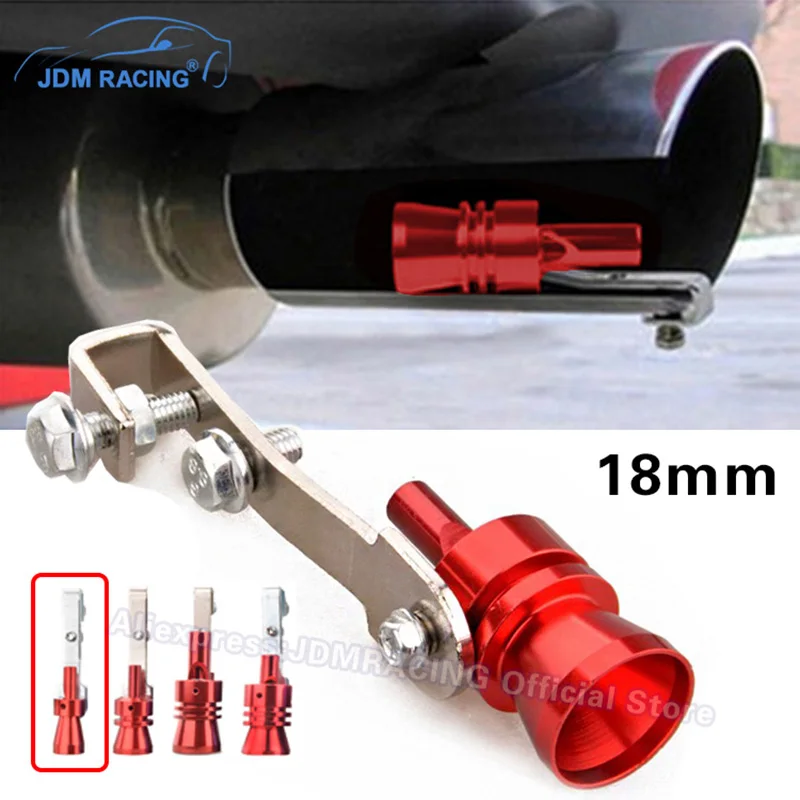 S Huante Turbo Sound Whistle Exhaust Pipe Tailpipe BOV Blow-off Valve Simulator Aluminum Size 
