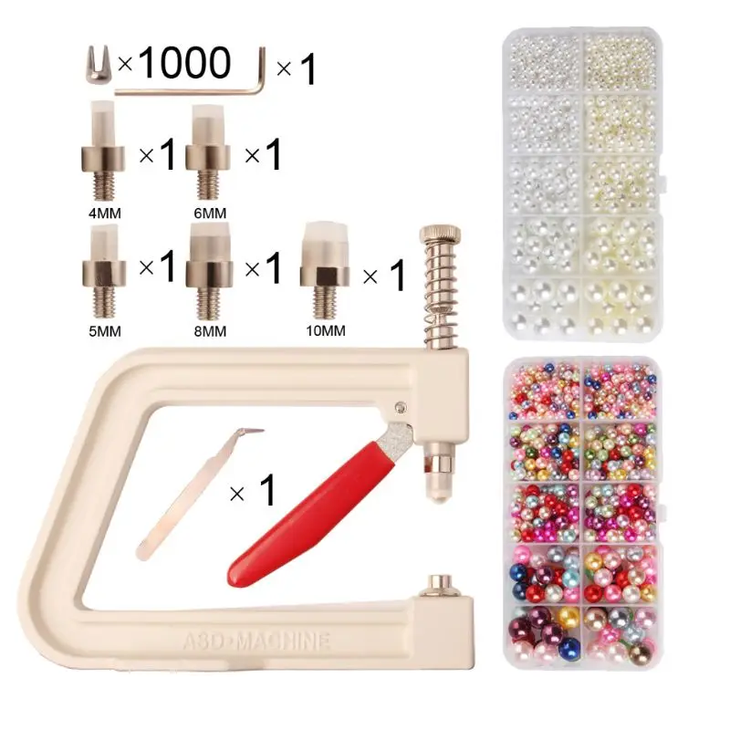 

Manual Round Pearl Fixing Machine Pearl Attach Beading Supplies Kit U4LF