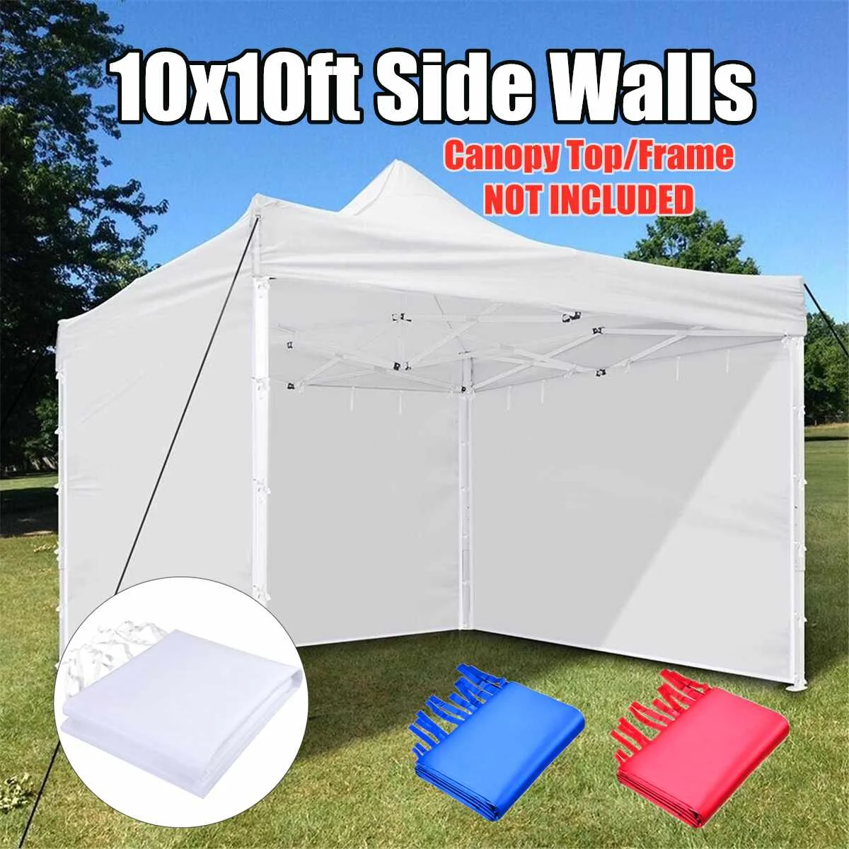 

3x3m Oxford Cloth Party Tent Side Wall Waterproof Garden Patio Outdoor Canopy Sun Wall Sunshade Shelter Tarp Sidewall Sunshade