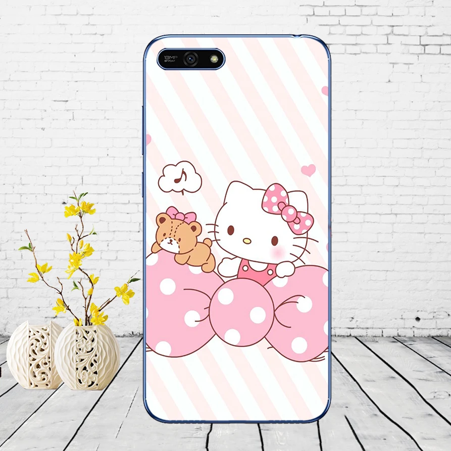 Для huawei Honor 7A 5," дюймов Мягкий Силиконовый ТПУ для телефона задняя крышка 360 Защитный чехол для huawei Honor7A чехол - Цвет: F55