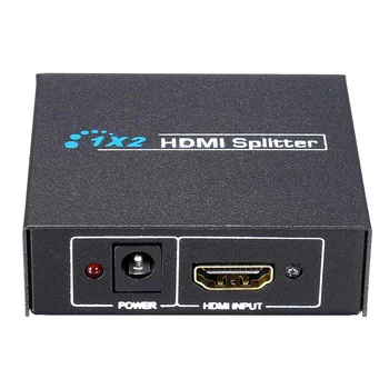 

2 Port HDMI Splitter v1.4 1080P 4K 3D HDTV Amplifier Multi Switcher Adapter Converter with Power Supply Component US EU Plug