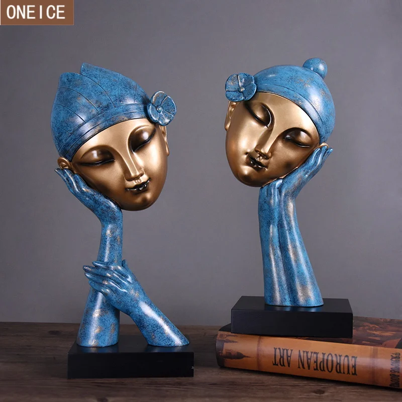 Статуэтка из смолы в скандинавском стиле винтажная скульптура с человеческим