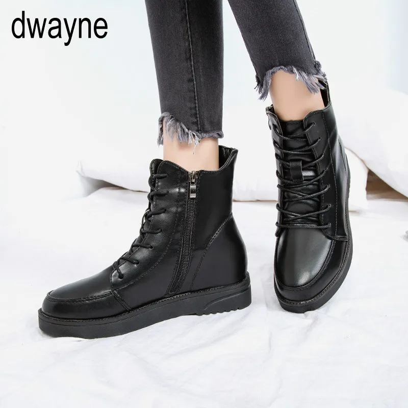 

Fashion Women Ankle Boots Soft Flat Shoes Comfortable Women Boots Lace Up Zipper Classic Shoes fgb78